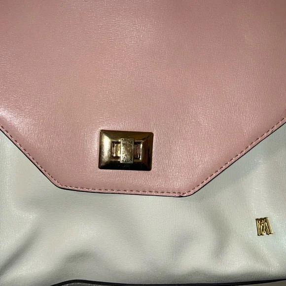 Antonio Melanie leather colorblock pink and white purse - Picture 6 of 7